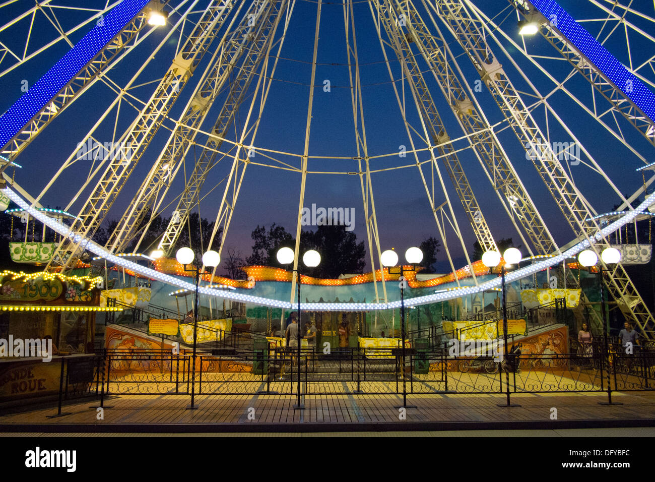 Ferris wheel at Avignon, Provence, France Stock Photo