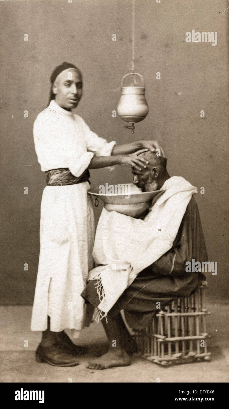 Egyptian Barber Ca 1870 By Hyppolyte Delie Stock Photo Alamy
