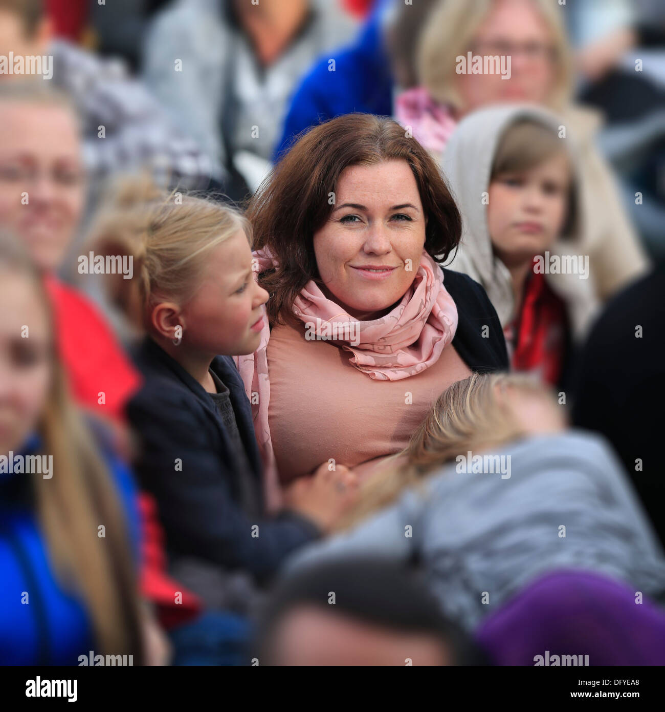 Summertime concert in the park, "Of Monsters and Men", Reykjavik, Iceland Stock Photo