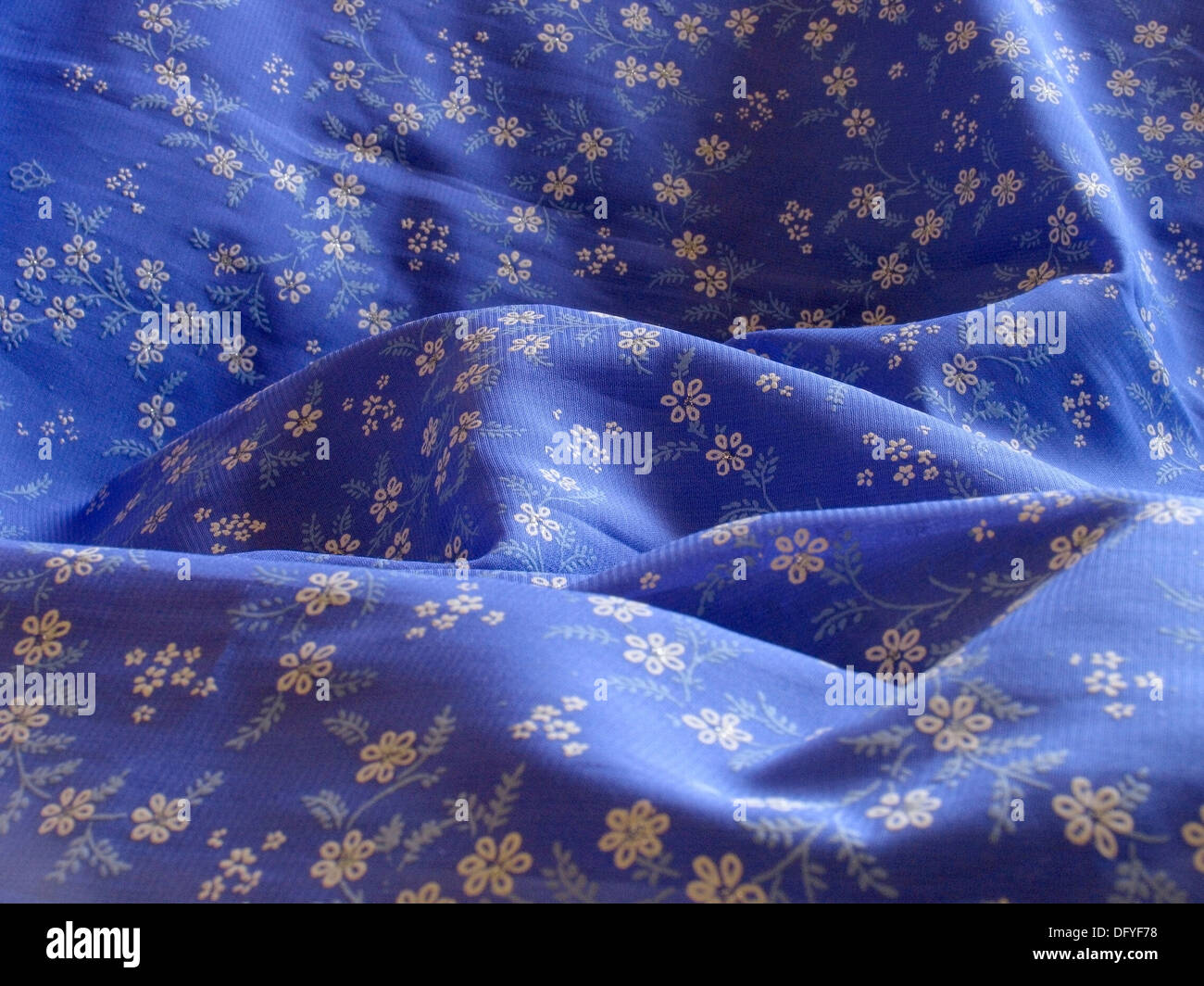 vintage fabric with flowers printed on polyester Stock Photo Alamy
