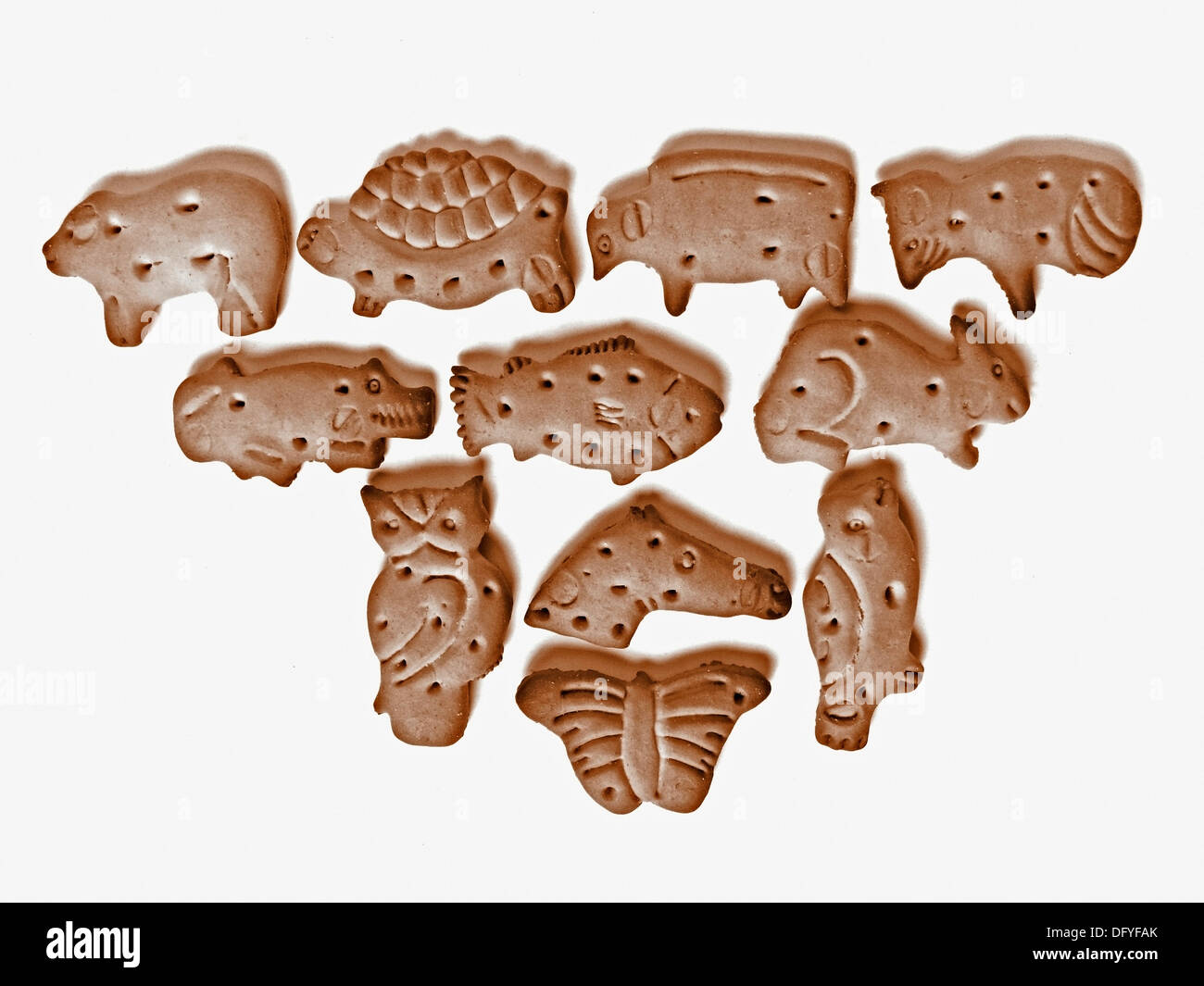 Small Biscuits are in shape of animals & birds Stock Photo Alamy