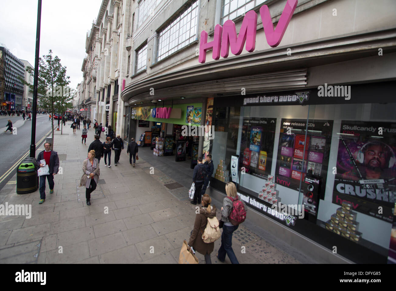 HMV store shop, Oxford Street London Stock Photo
