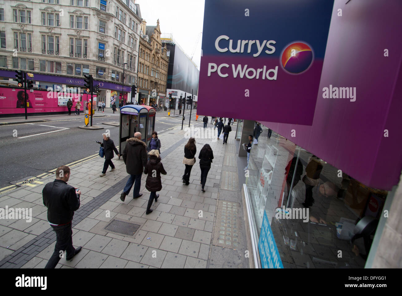 Currys PC world Oxford Street London electrical goods retailer Stock Photo