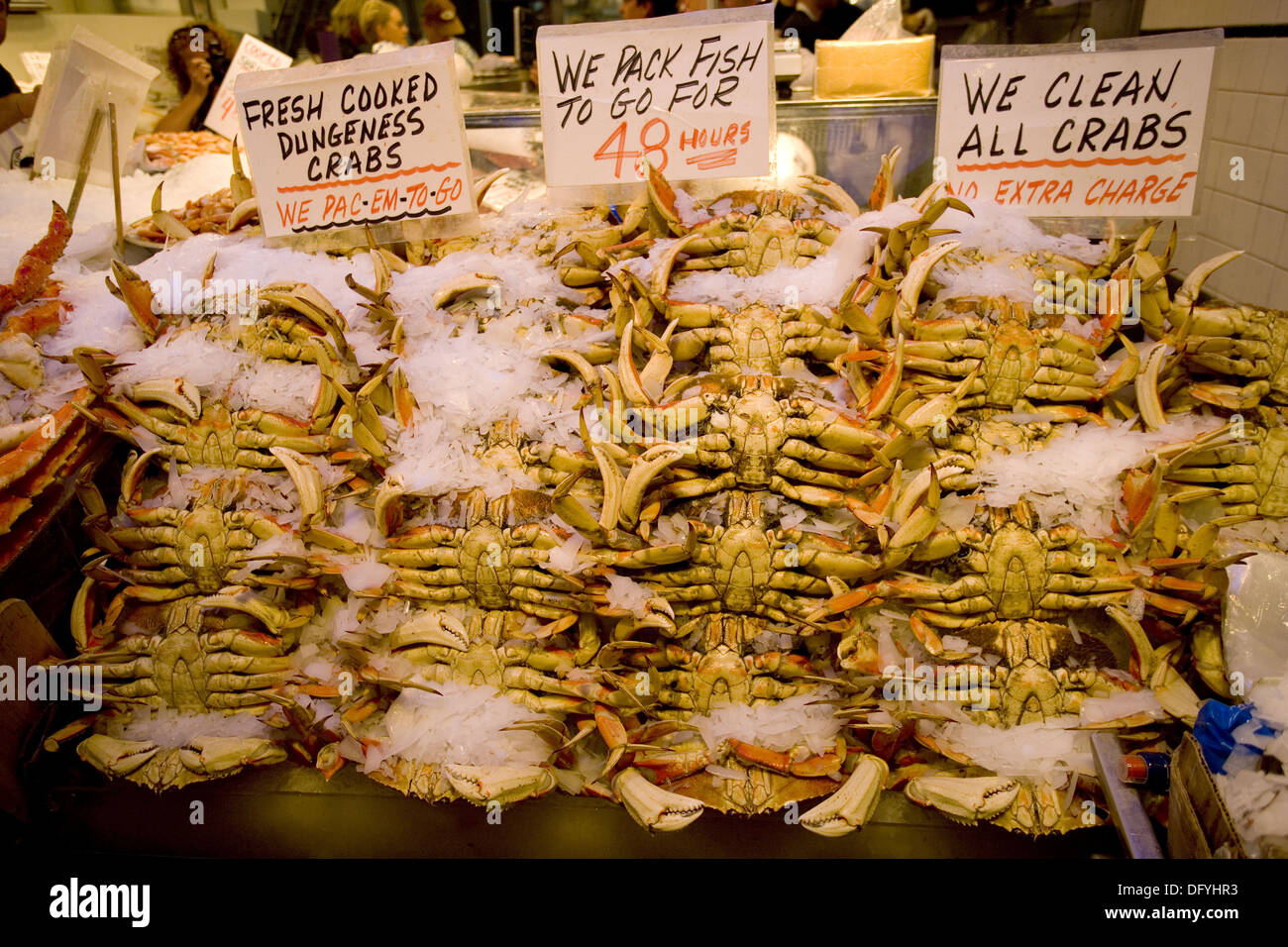 Pike´s Place Market, Dungeness Crab Stock Photo Alamy