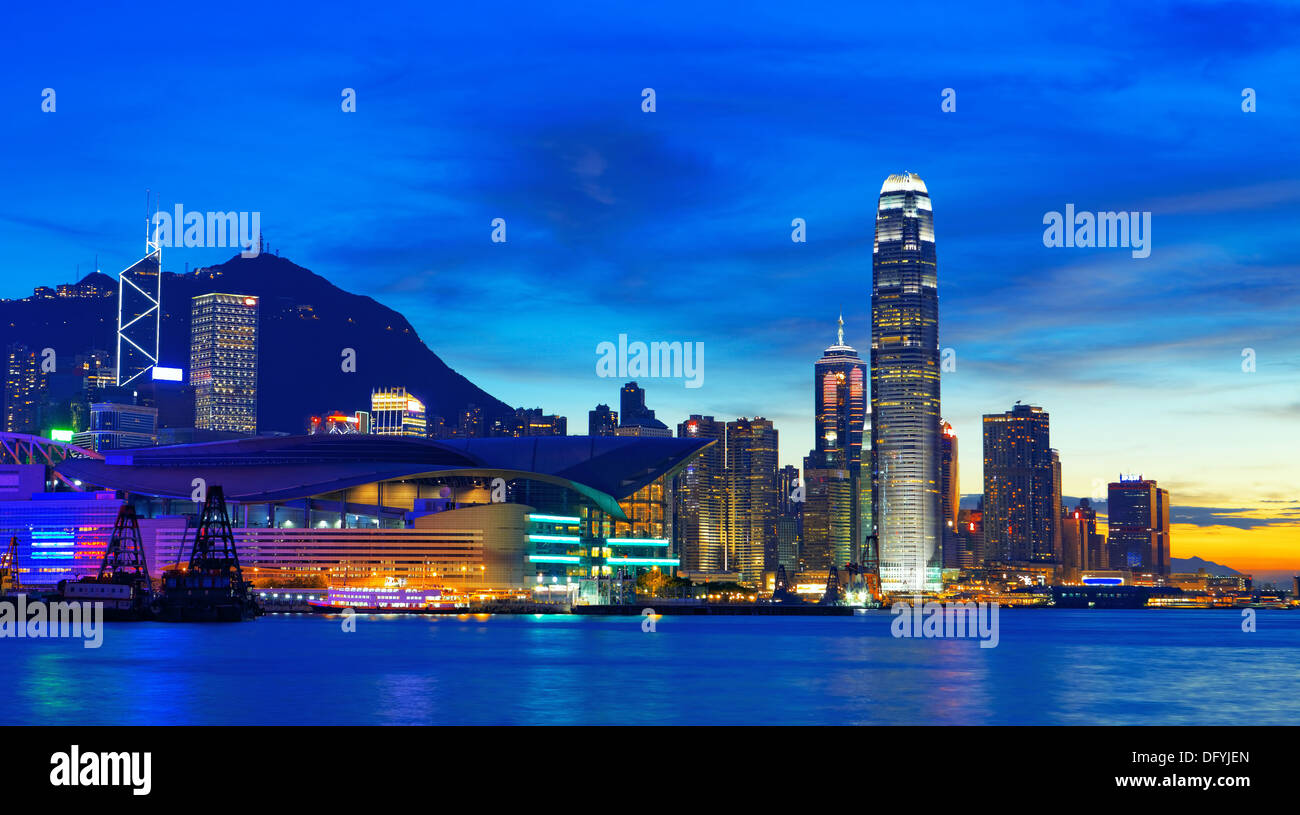 Hong kong sunset Stock Photo - Alamy