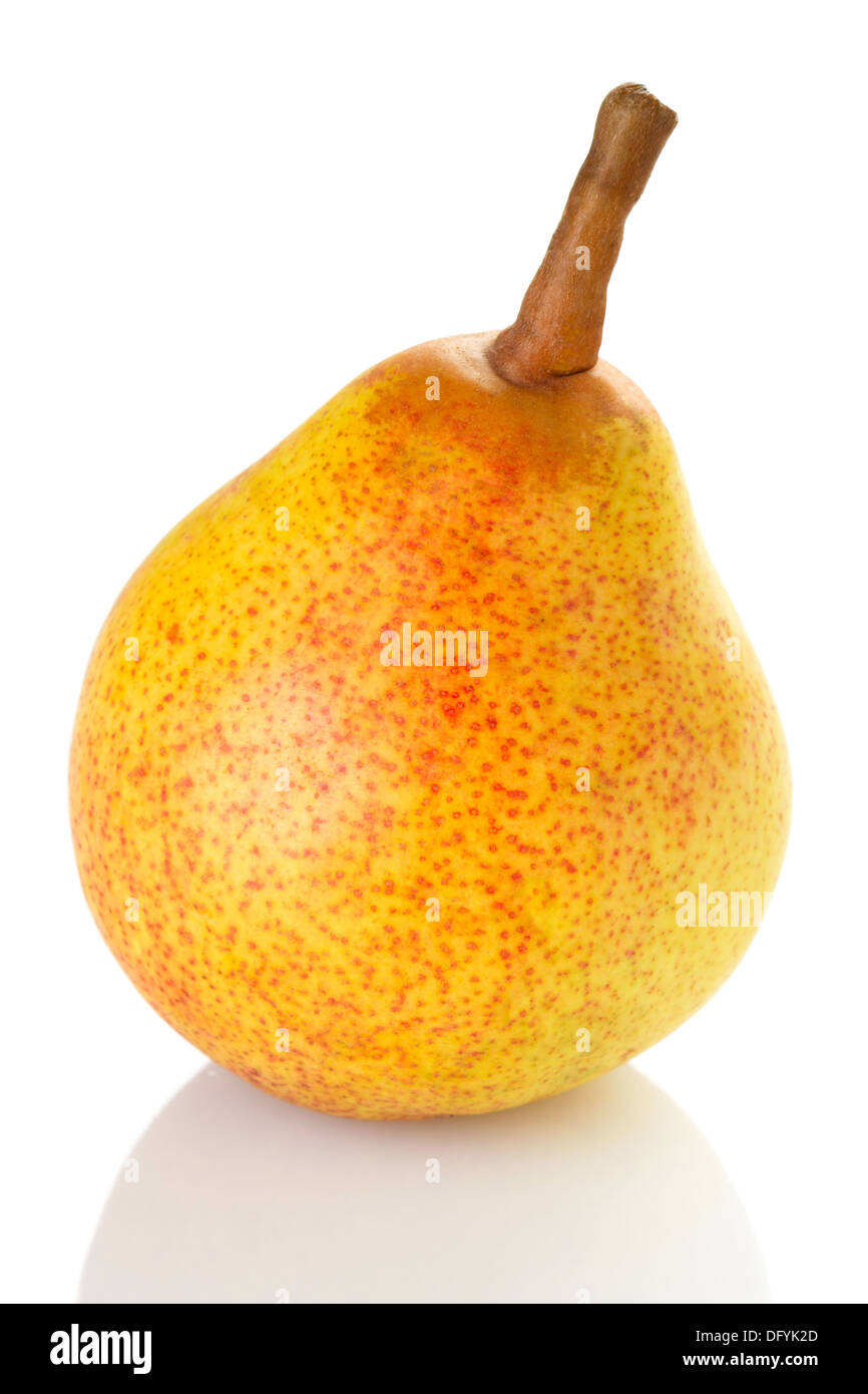 Yellow pear isolated on white background Stock Photo