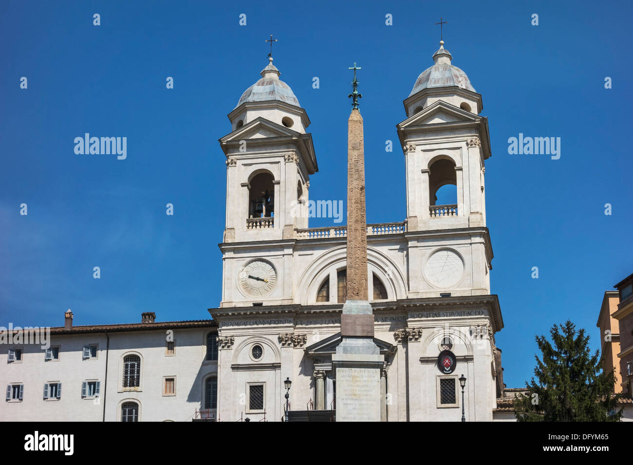 The church of the Santissima Trinità dei Monti stands at the top of the ...
