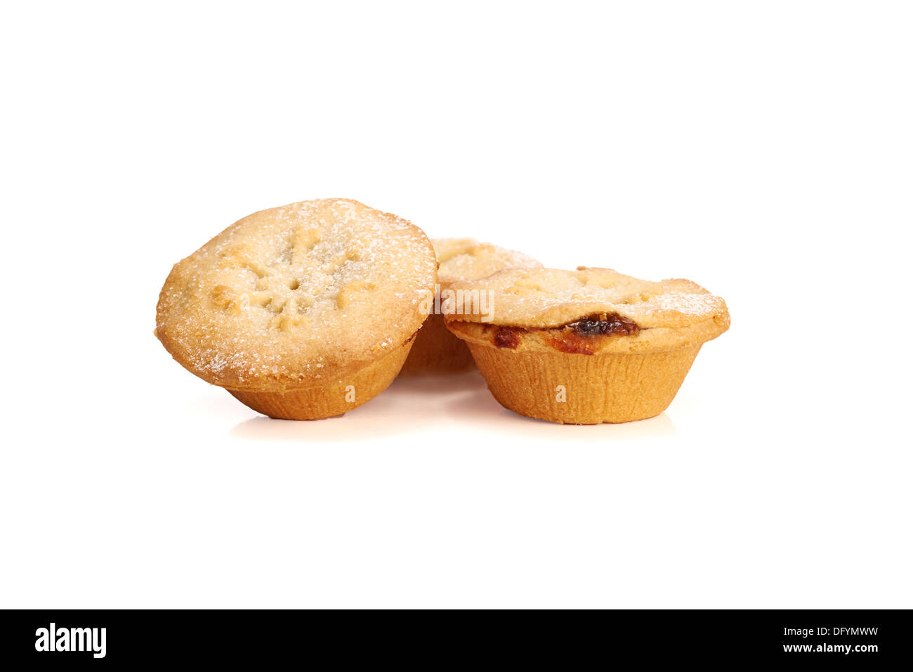 Sweet Christmas mince pies on a white background Stock Photo - Alamy