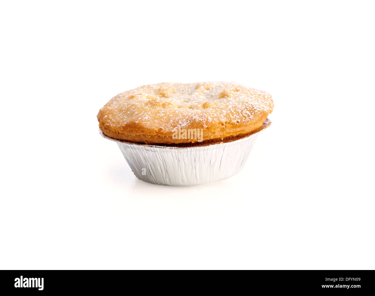 A sweet Christmas mince pie on a white background Stock Photo - Alamy
