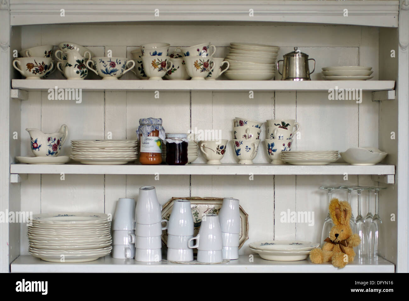 Old kitchen shelf Stock Photo