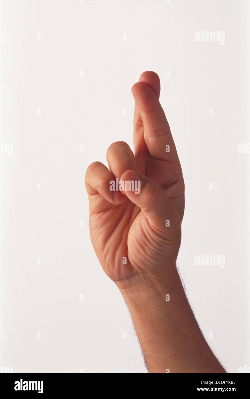 American Sign Language. Letter R Stock Photo Alamy