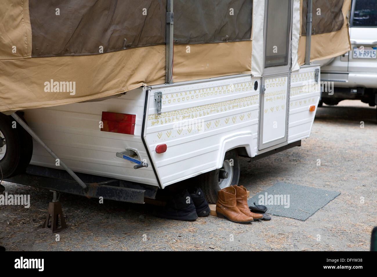 Pop up camper shop conversion