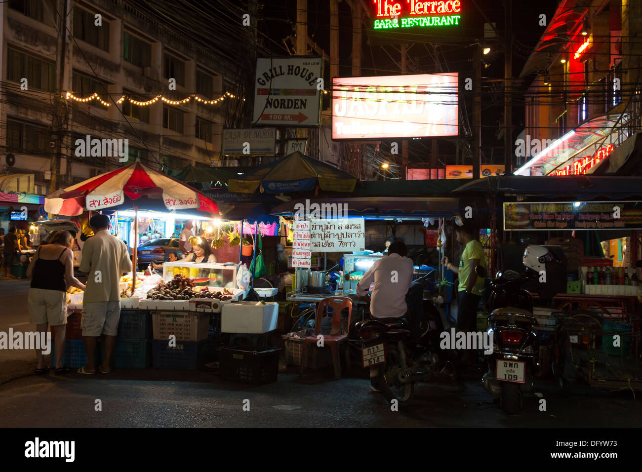 Karon Beach (Town Centre) - Phuket - Thailand Stock Photo