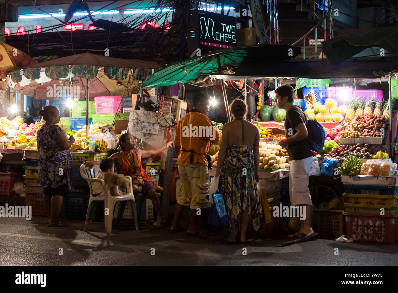 Karon Beach (Town Centre) - Phuket - Thailand Stock Photo