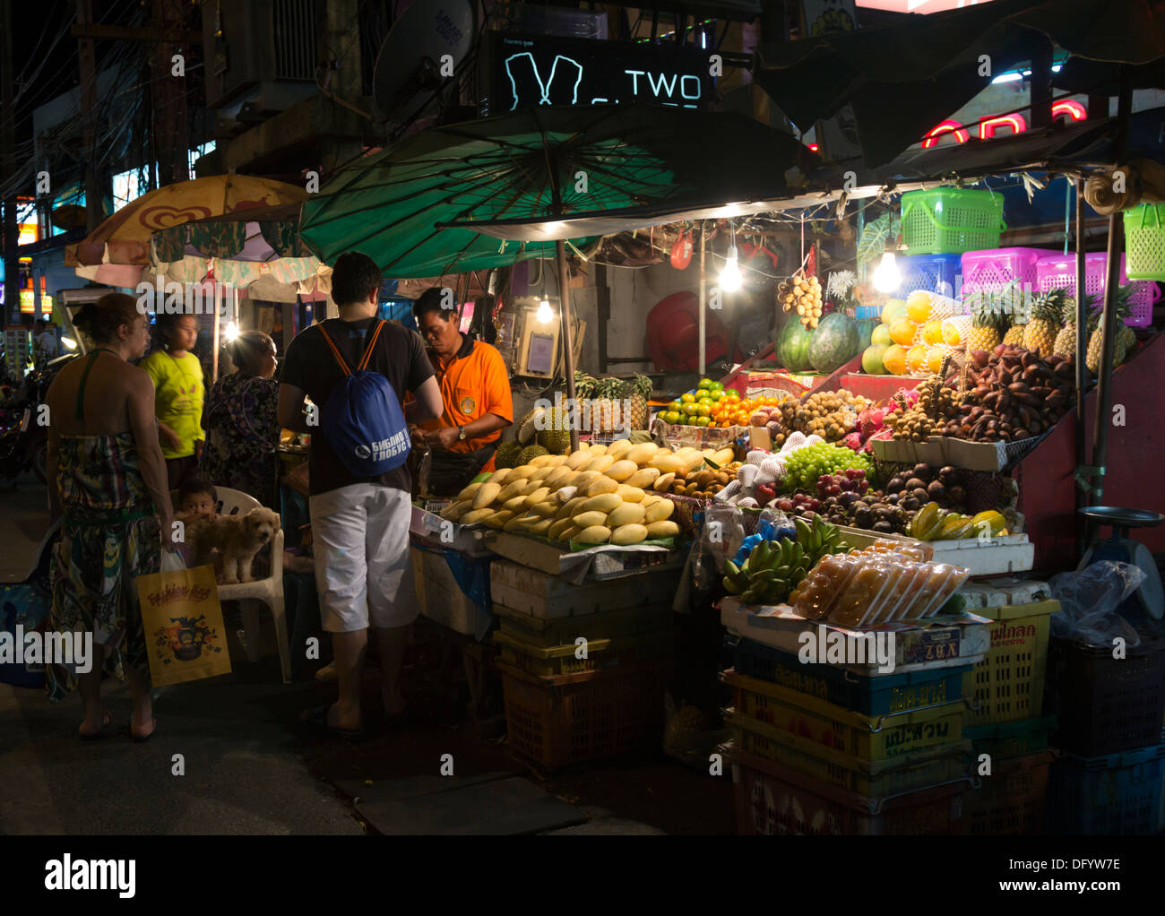 Karon Beach (Town Centre) - Phuket - Thailand Stock Photo