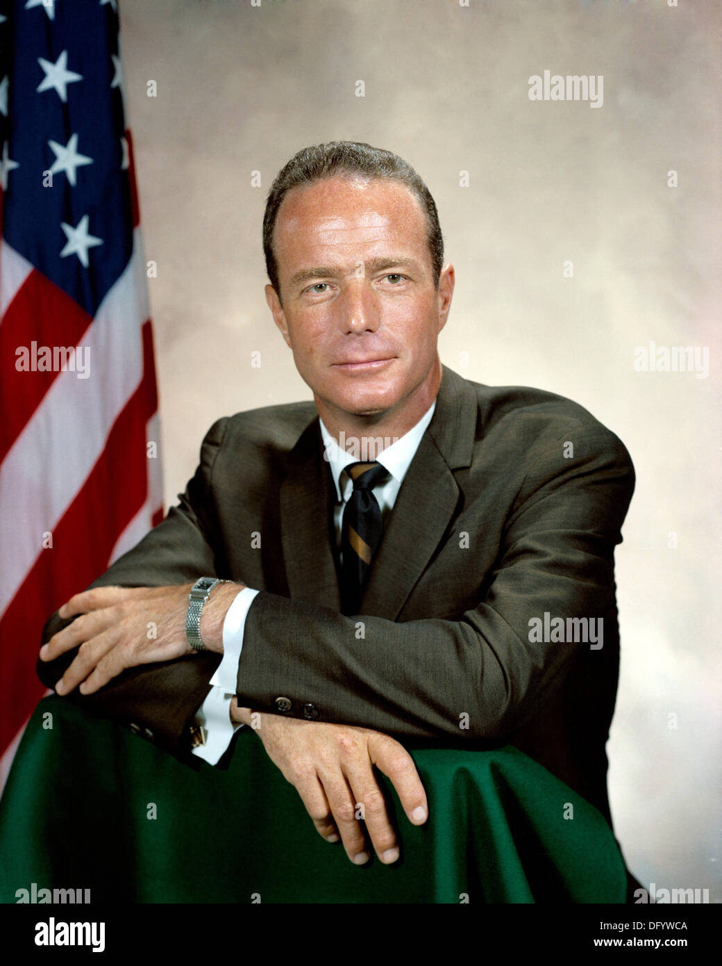 Portrait of NASA Astronaut Scott Carpenter October 22, 1964. Carpenter one of the original Mercury Seven astronauts and the second American to orbit the Earth died October 10, 2013 at age 88. Stock Photo
