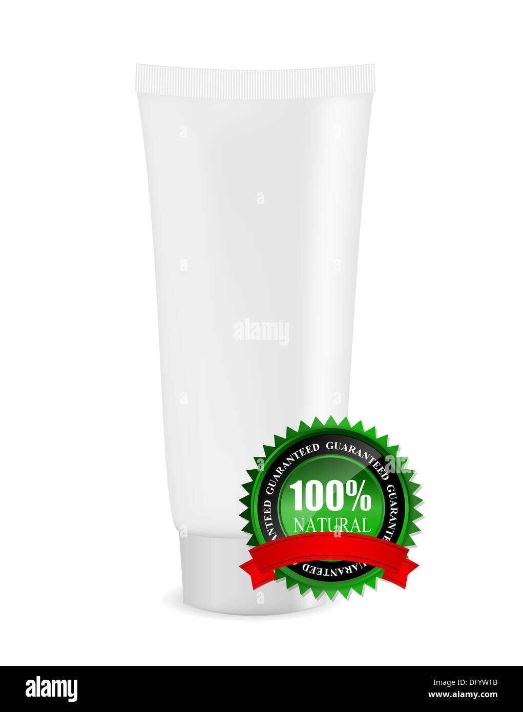 White cream tube with natural sign vector illustration Stock Photo - Alamy