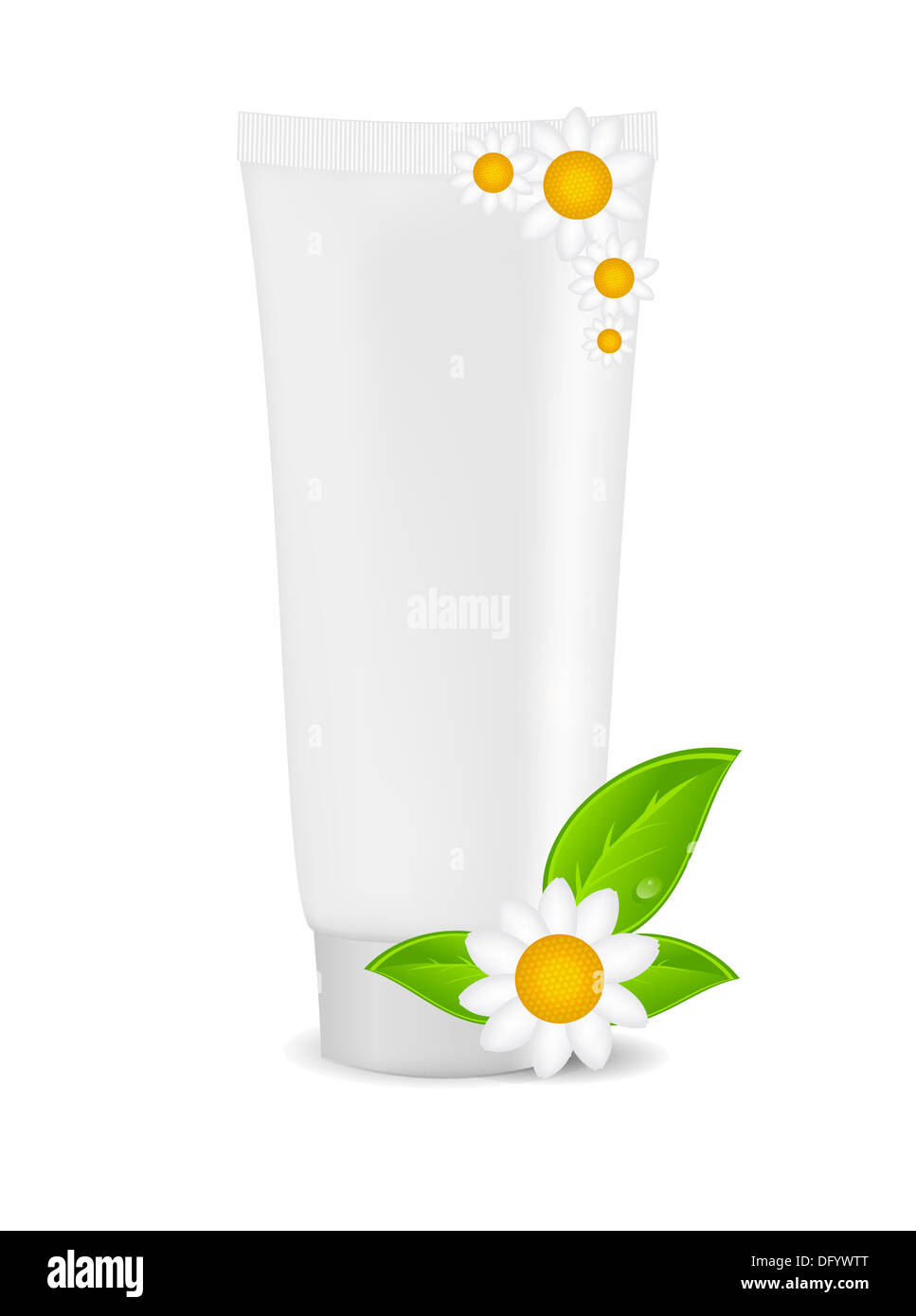 White cream tube with natural sign vector illustration Stock Photo - Alamy