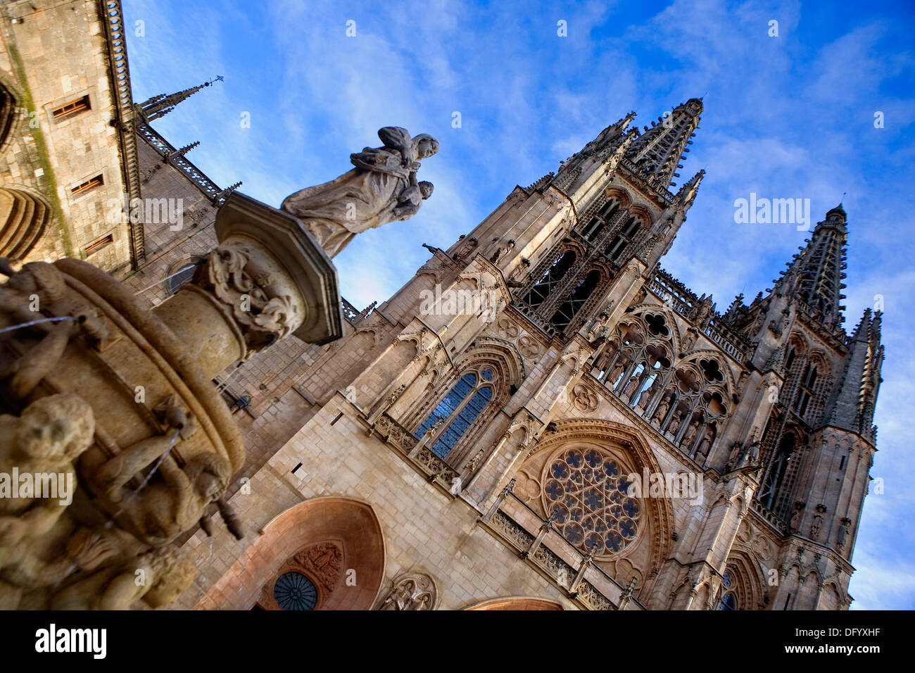 Cathedral, Burgos. Castilla-Leon, Spain. Camino de Santiago Stock Photo