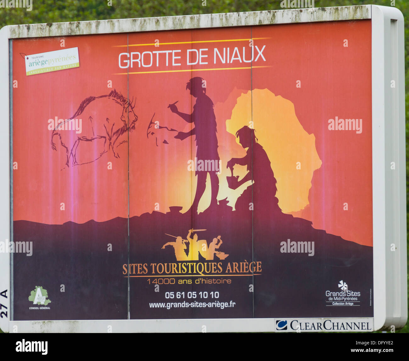 France, Ariege - Grotte de Niaux poster. Stock Photo