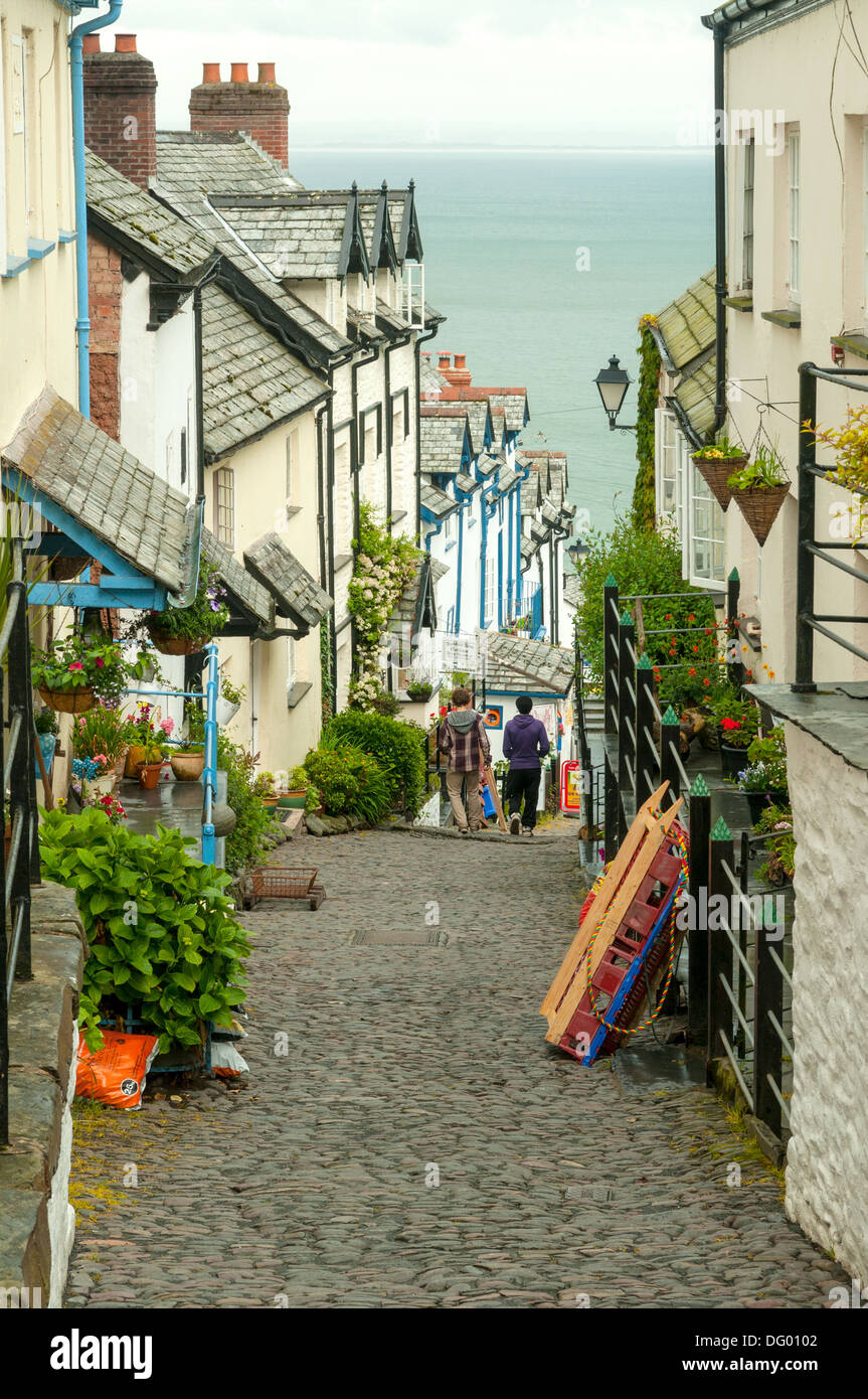 Main Street in Clovelly, Devon, England Stock Photo Alamy