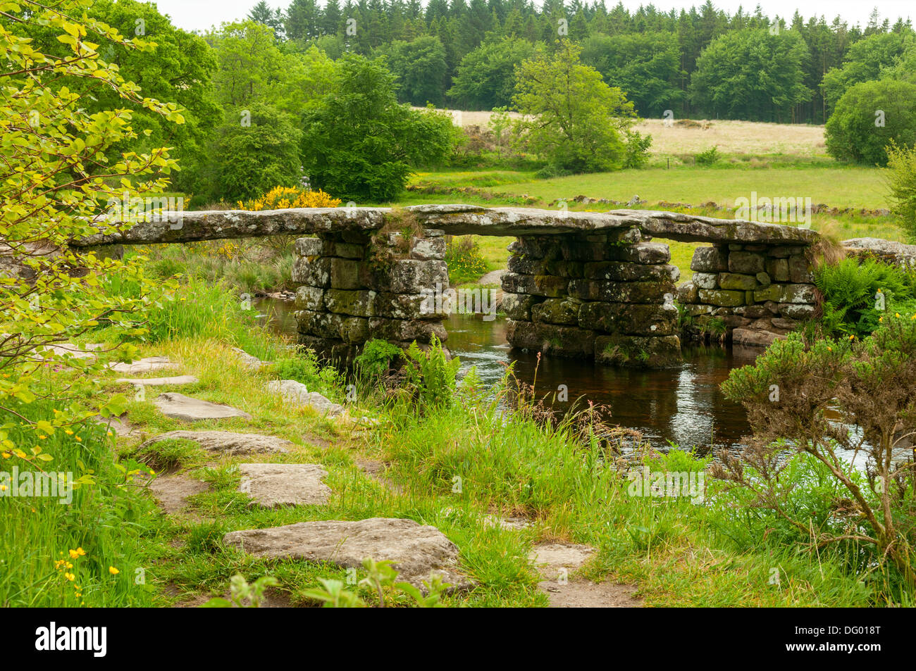 Post Bridge, Dartmoor, Devon, England Stock Photo