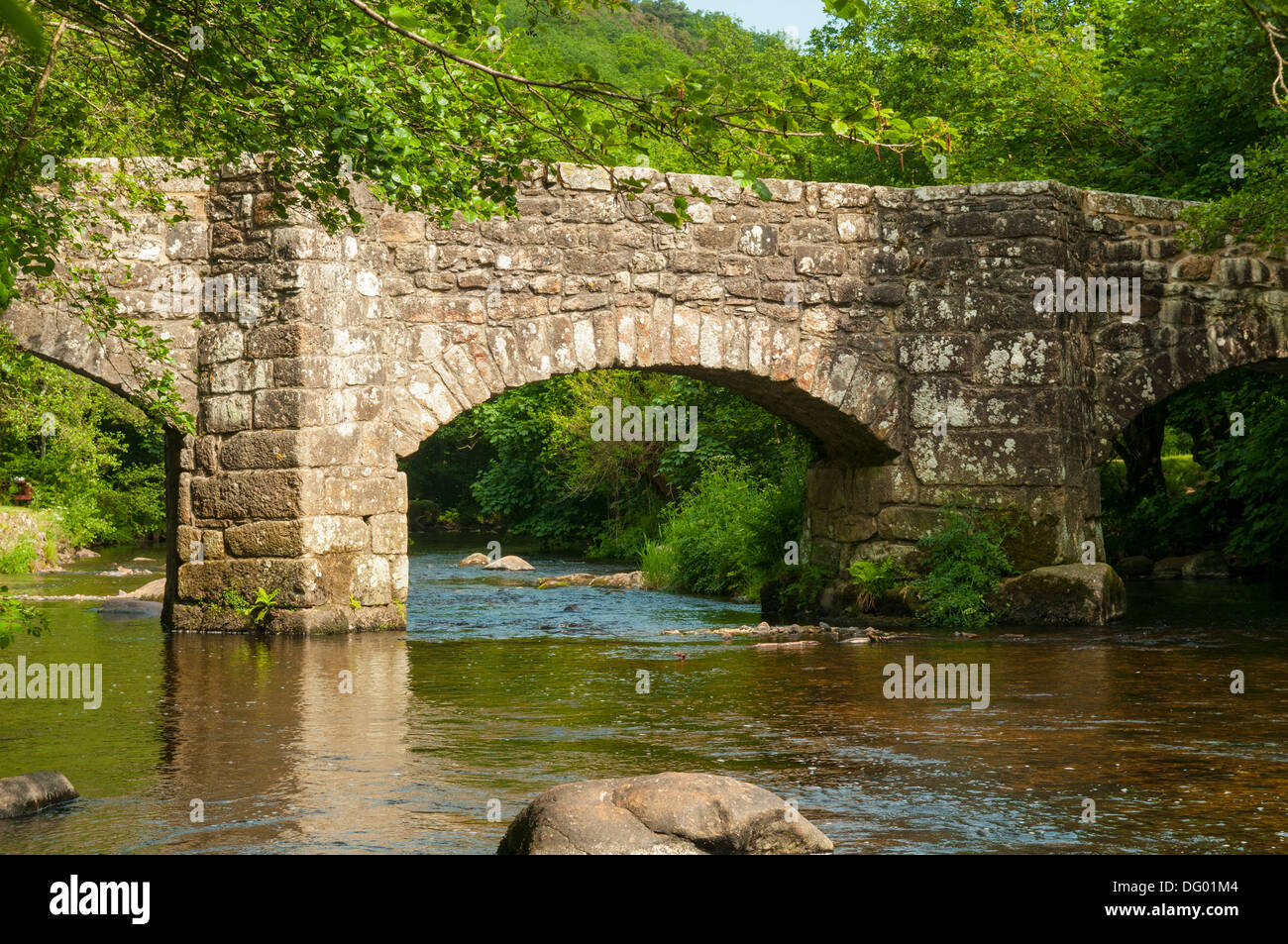 Fingle Bridge, Drewsteignton, Devon, England Stock Photo Alamy