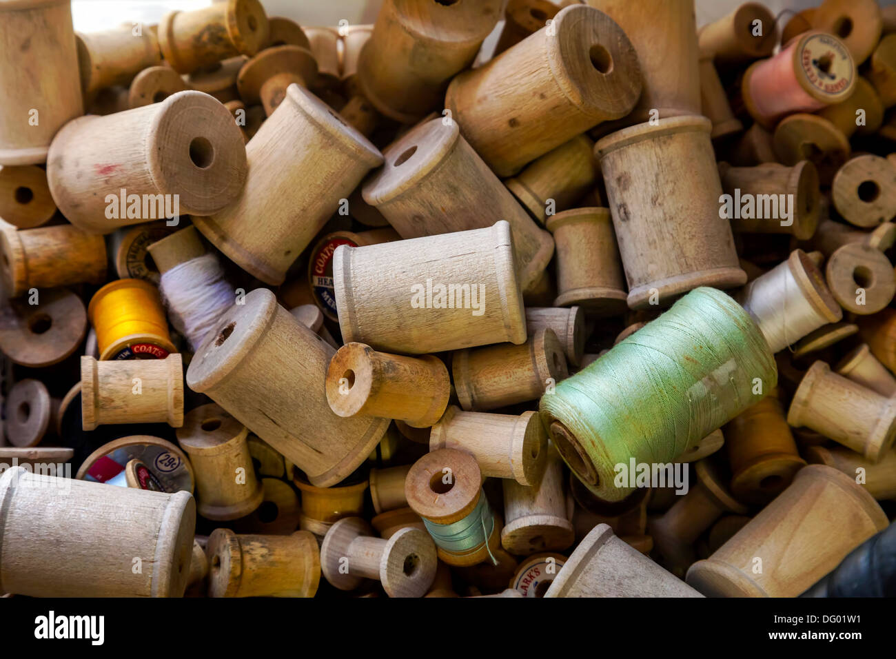 Antique Spools Of Thread High Resolution Stock Photography And Images Alamy