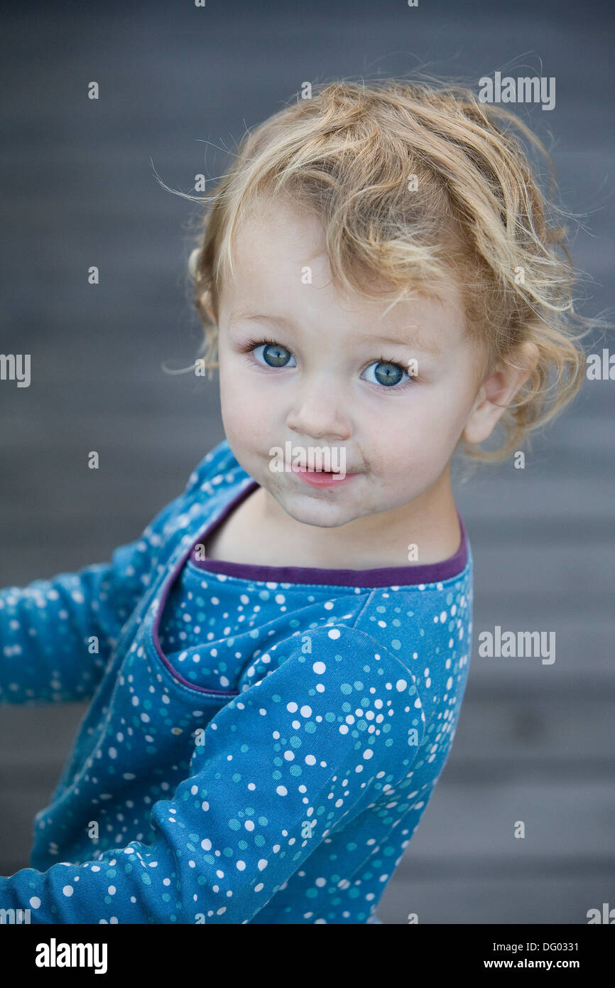 Cute Toddler Girl Playing Stock Photo - Alamy