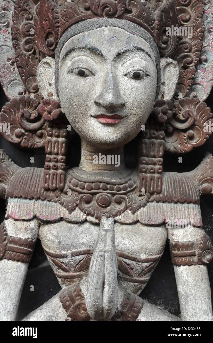 Ubud (Bali, Indonesia) a wooden sculpture, sold in a shop Stock Photo
