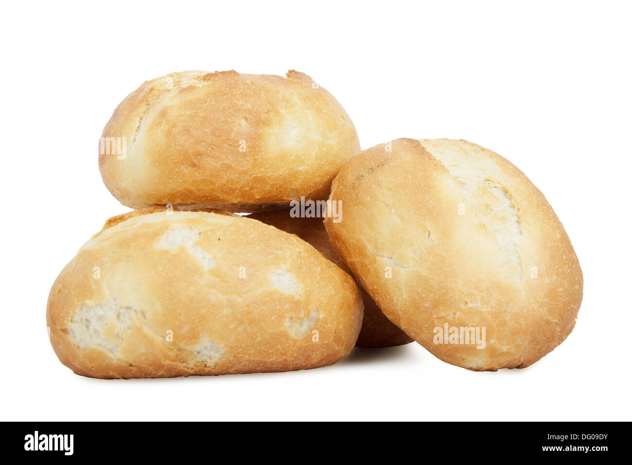 fresh bread isolated on white background Stock Photo