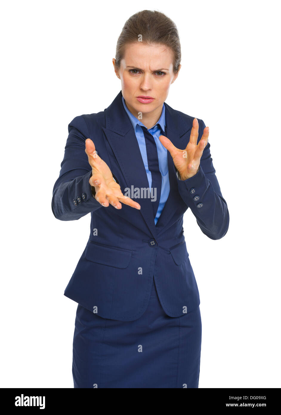Portrait of reasoning business woman Stock Photo