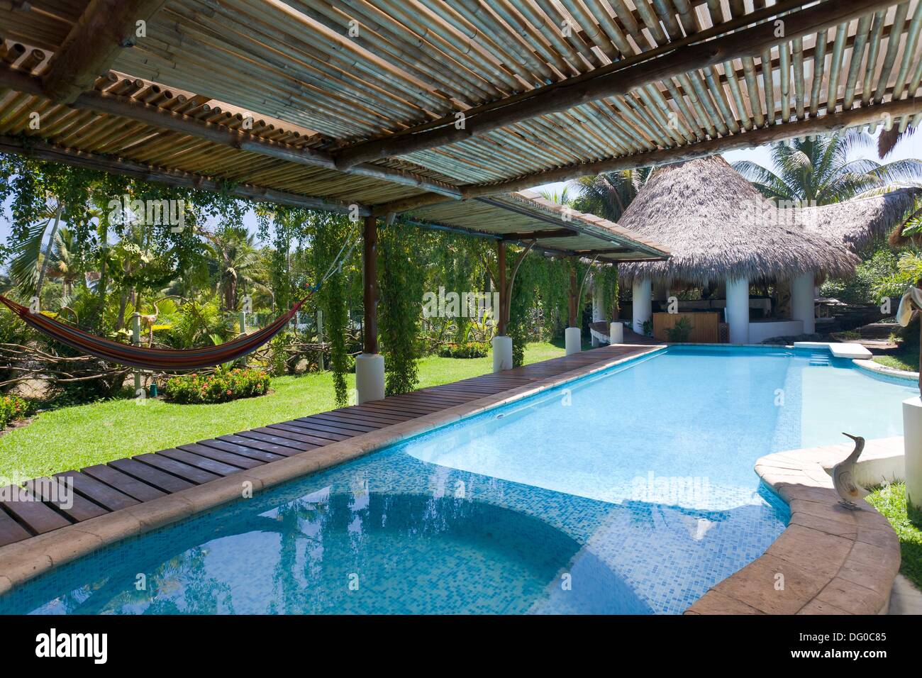 Guatemala, Beach house Stock Photo Alamy