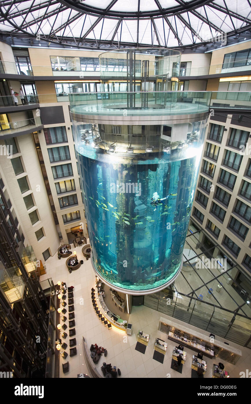 AQUARIUM TANK INSIDE THE LOBBY OF RADISSON HOTEL. BERLIN. GERMANY Stock  Photo - Alamy