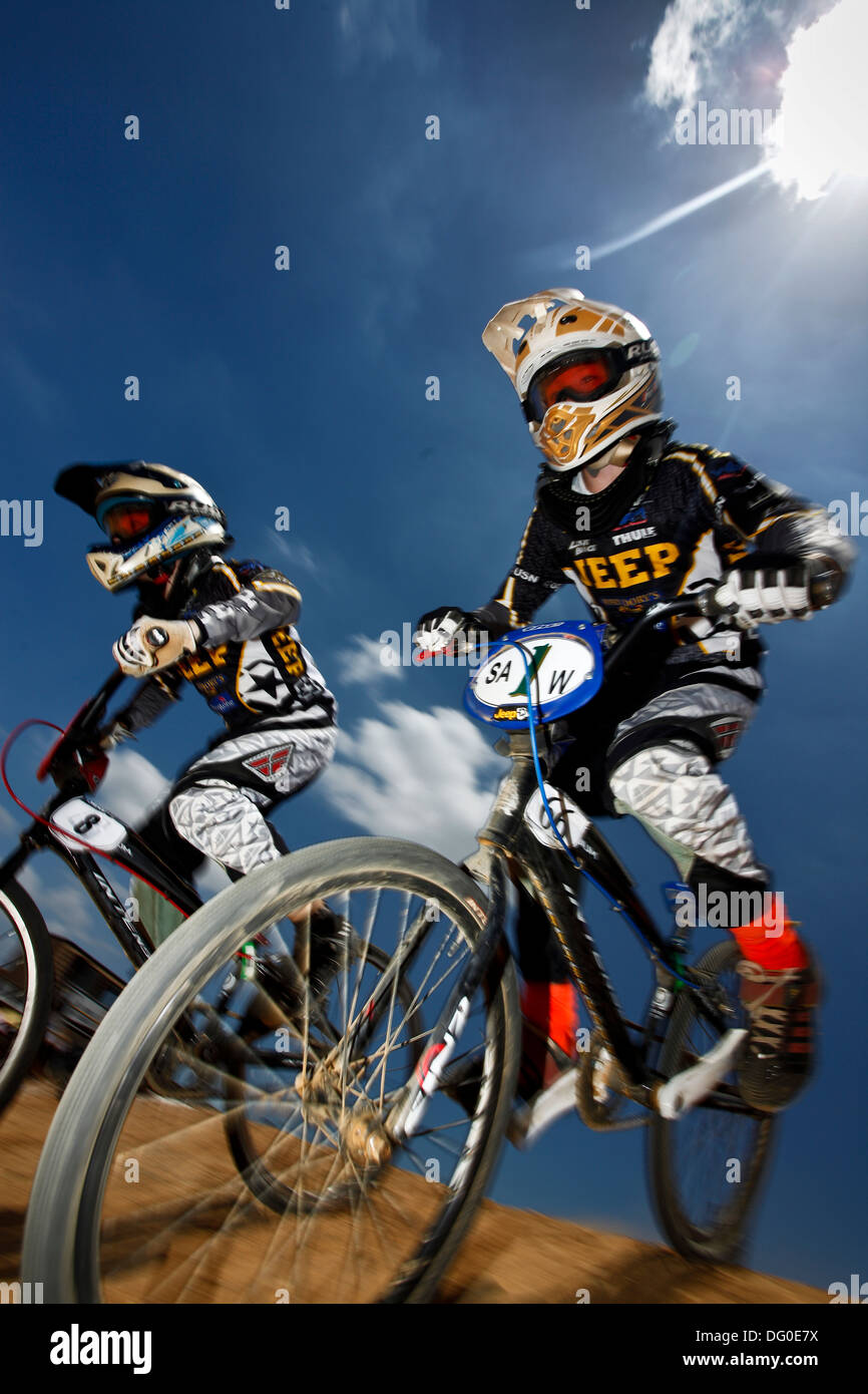 Velokhaya development riders competing in the Reconciliation Cup BMX tournament in Khayelitsha