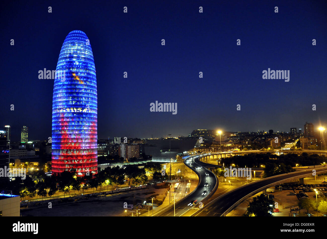 Barcelona, Spain. 13th May, 2013. View of the office complex Torre Agbar in Barcelona, Spain, 13 May 2013. Fotoarchiv für ZeitgeschichteS.Steinach/dpa/Alamy Live News Stock Photo