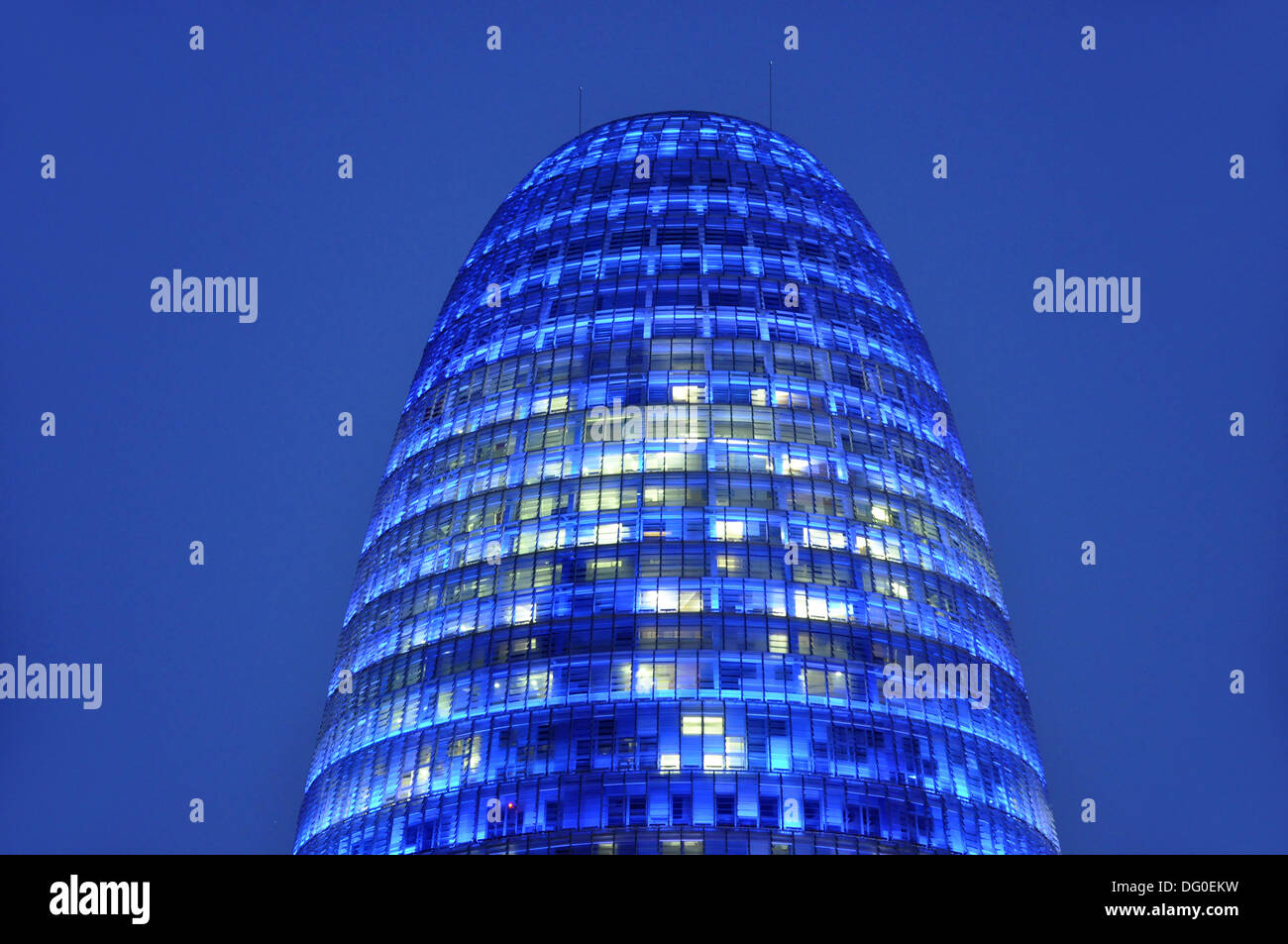 Barcelona, Spain. 13th May, 2013. View of the office complex Torre Agbar in Barcelona, Spain, 13 May 2013. Fotoarchiv für ZeitgeschichteS.Steinach/dpa/Alamy Live News Stock Photo