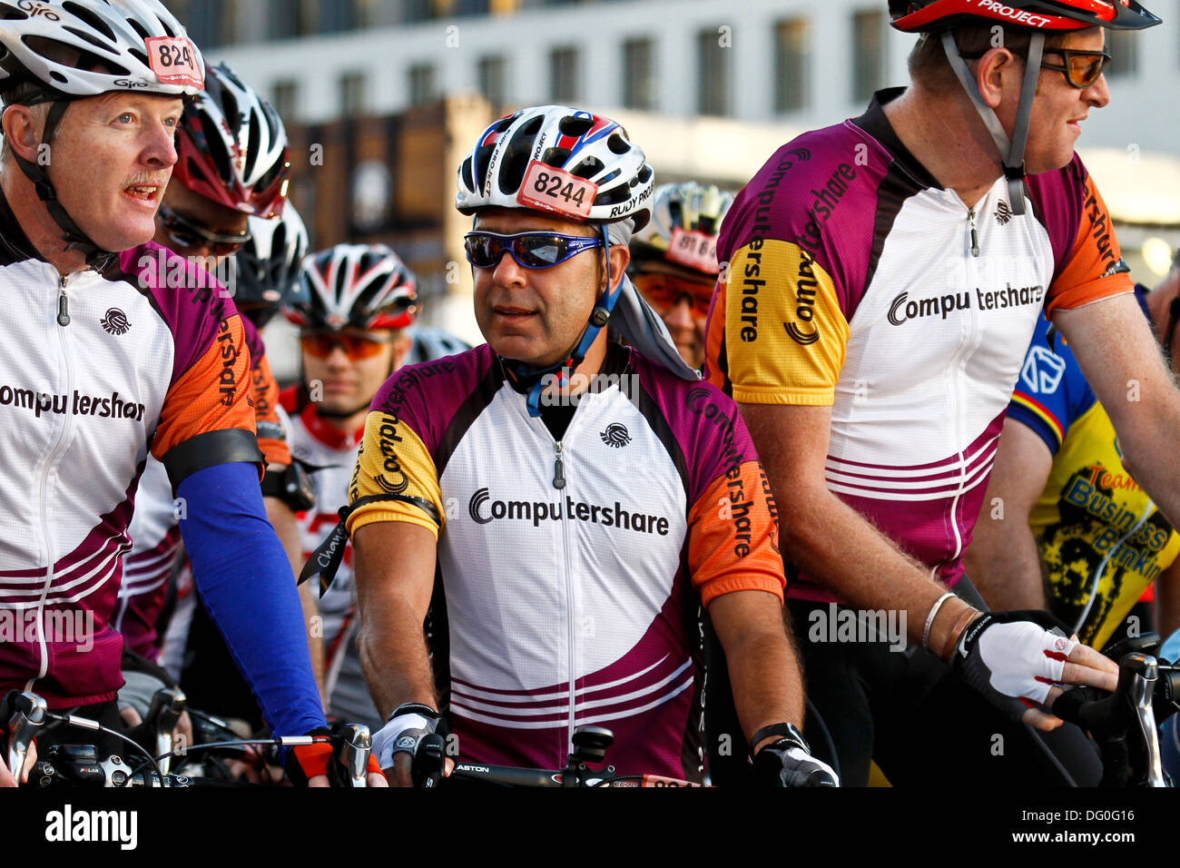 Cylists taking part in the Argus Cycle Tour 2010 bicycle race around