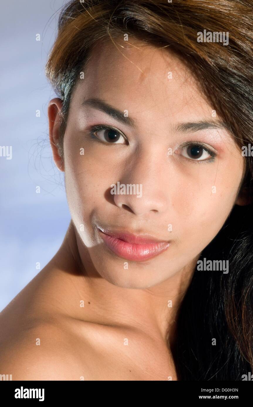 Asian Male Cross Dresser In Studio Setting Stock Photo 61479033