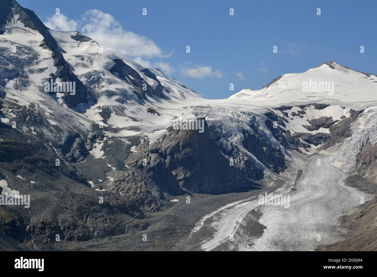 view of the Grossglockner and Pasterze Glacier, Austria Stock Photo