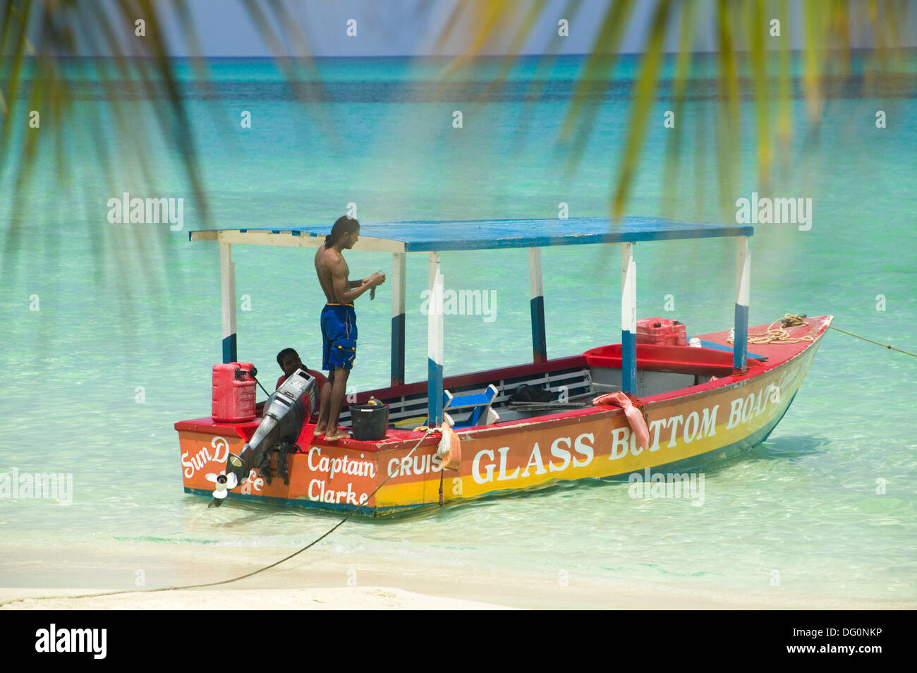 Capitain Clarke´s boat ´Sundance´ Negril beach, Jamaica Stock Photo Alamy