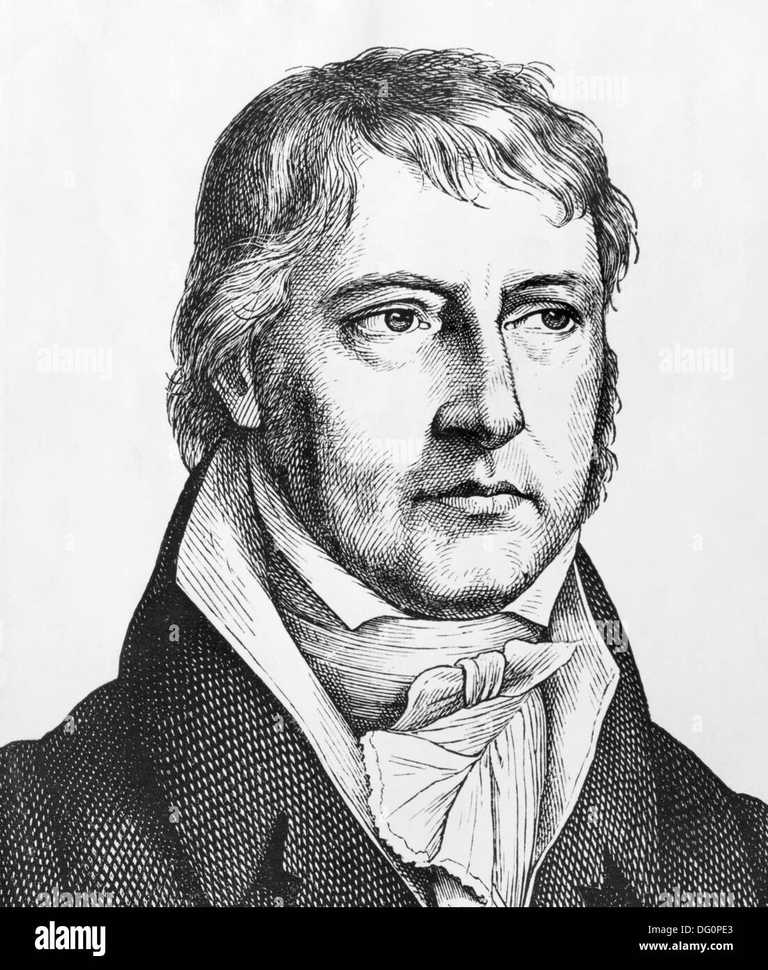 Georg Wilhelm Friedrich Hegel, german philosopher (1770-1831) Stock Photo