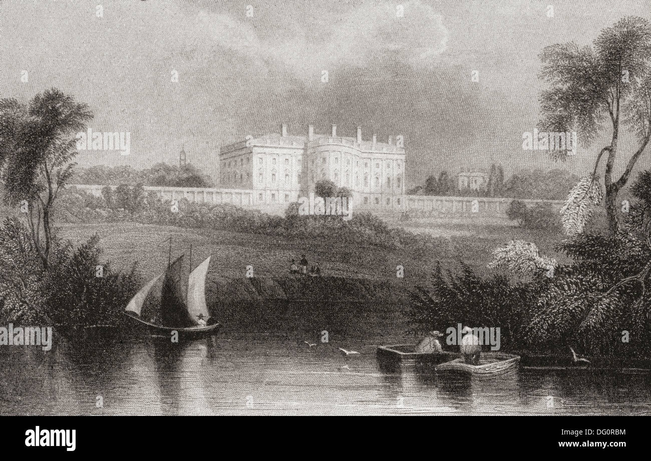 The White House, Washington D.C., United States of America in 1860. Stock Photo