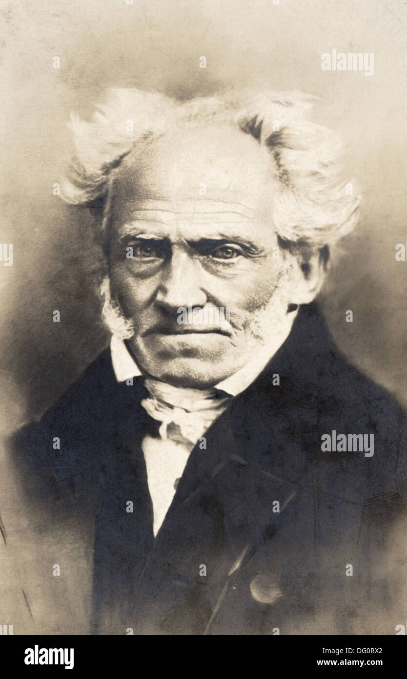 Arthur Schopenhauer, german philosopher (1788-1860) Stock Photo