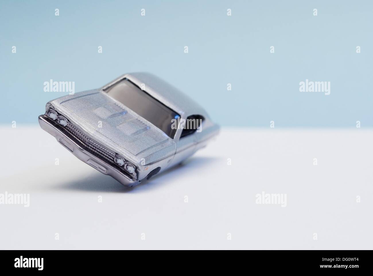 Car on two wheels Stock Photo Alamy