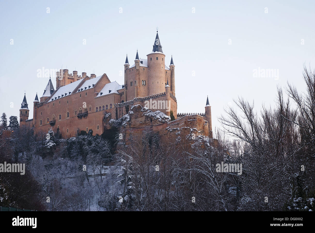 Alcazar castle segovia spain snow hires stock photography and images