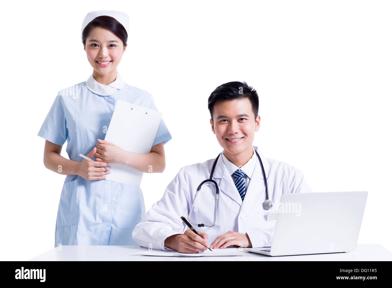 Doctor and nurse at work Stock Photo