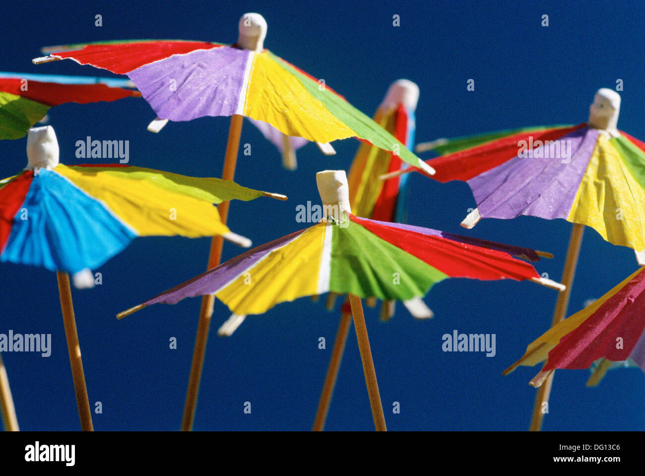 Little umbrellas Stock Photo