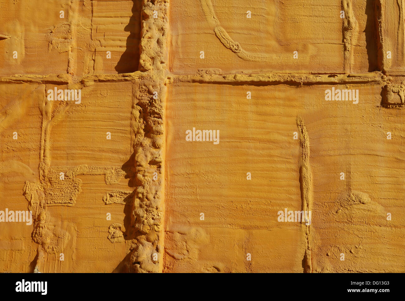 Polyurethane contruction yellow foam Stock Photo Alamy