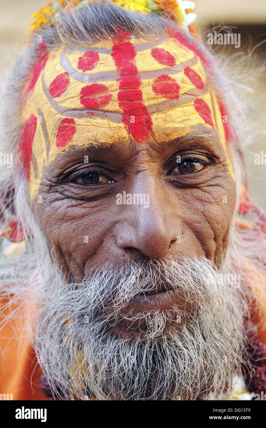 Indian man portrait painting hi-res stock photography and images - Alamy